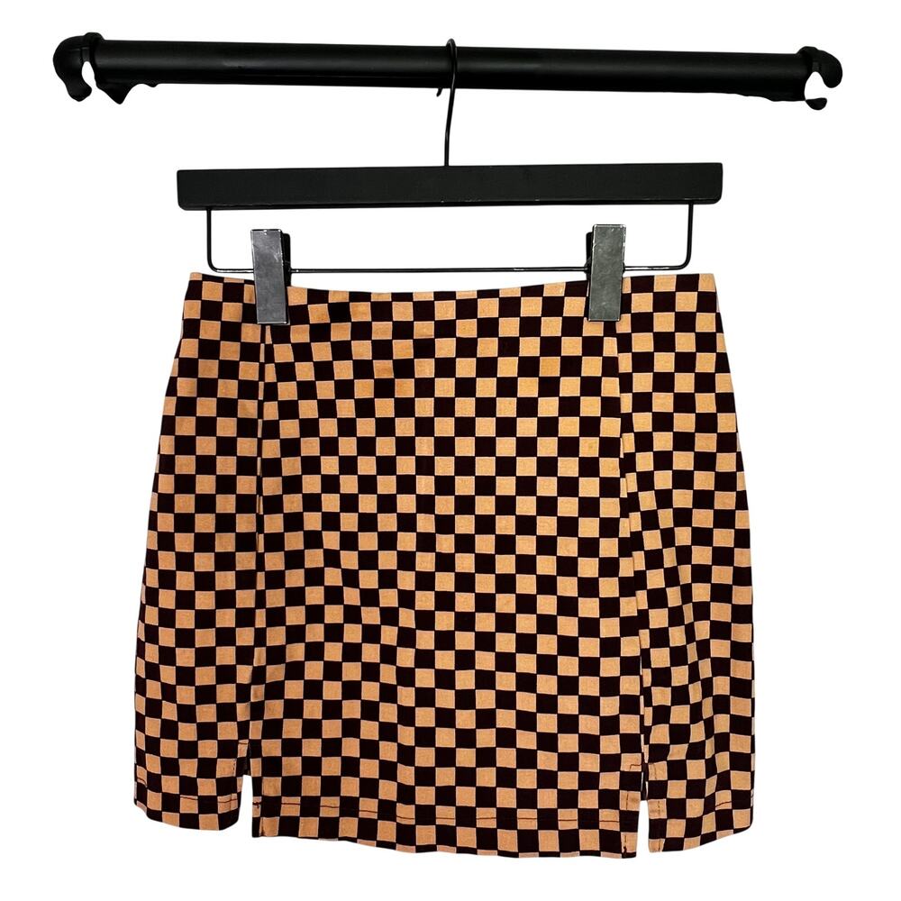 Y2K Grunge Checkerboard Love on a Hanger Mini Skirt Size 9
